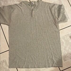 Russell Athletic Light Gray Casual Button Down Shirt